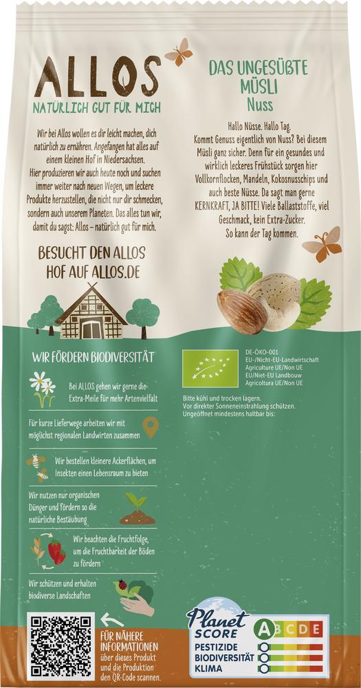 Das Ungesüßte Nuss Müsli 500 g