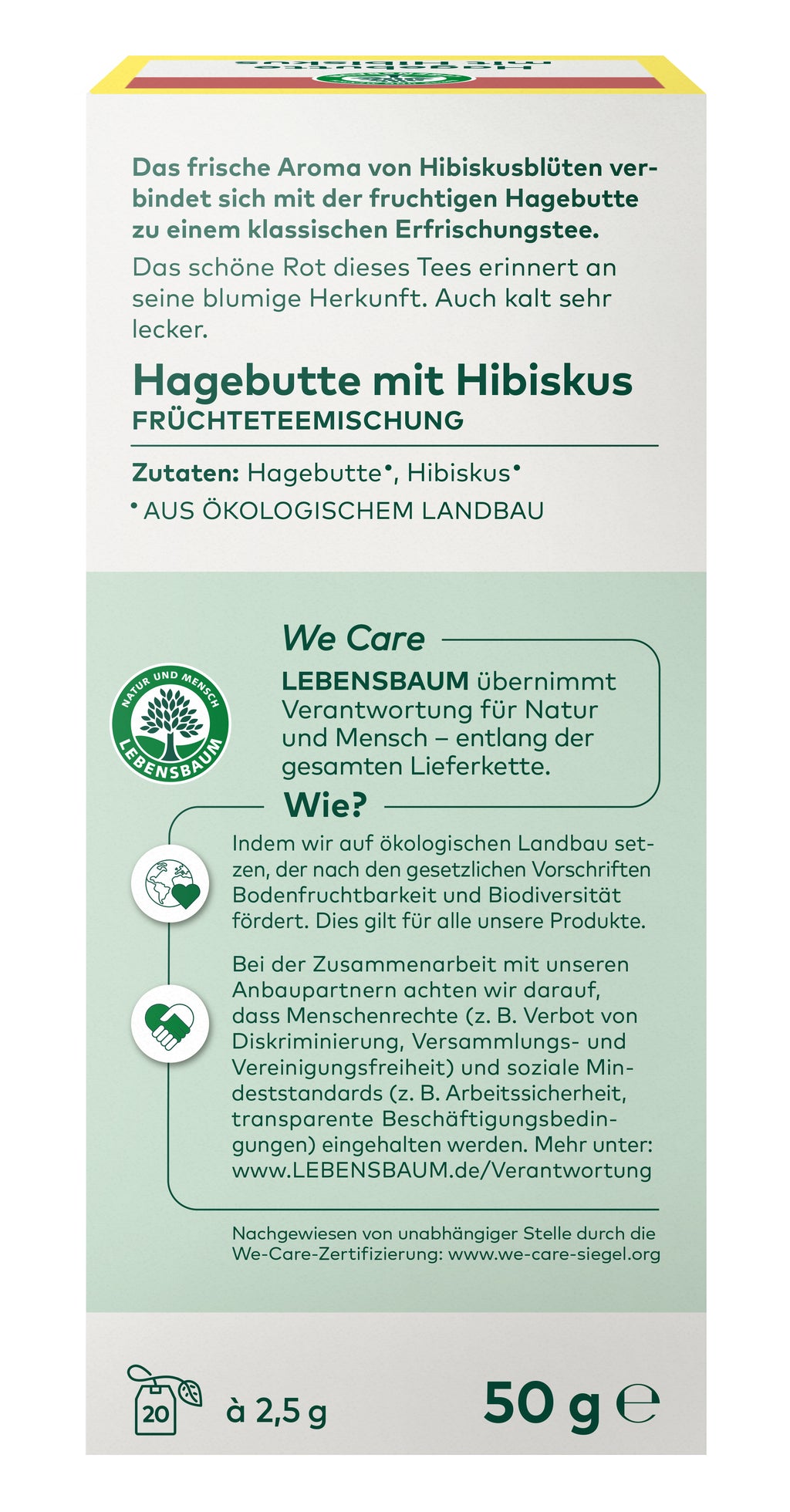 Hagebutte mit Hibiskus Früchtetee 50 g