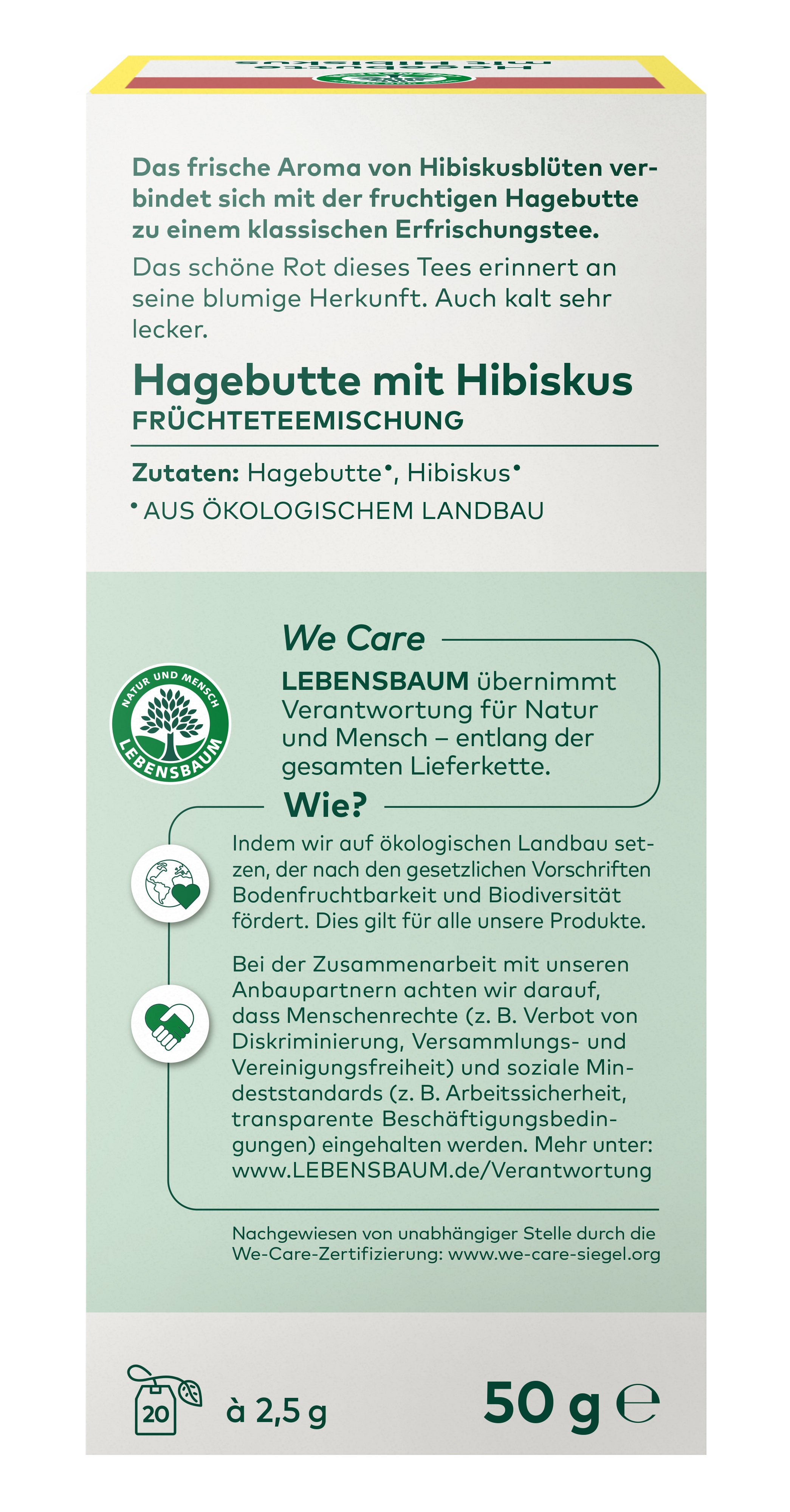 Hagebutte mit Hibiskus Früchtetee 50 g