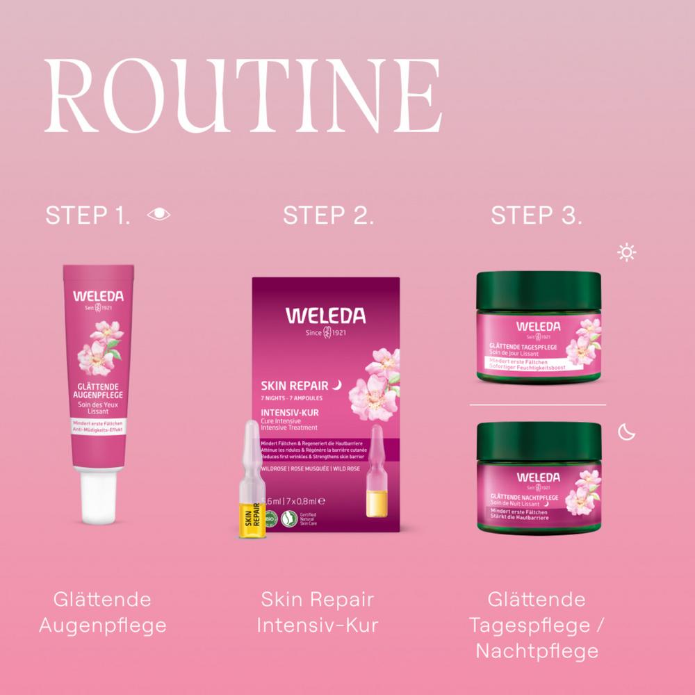 Glättende Augenpflege Wildrose & Weisser Tee 12 ml