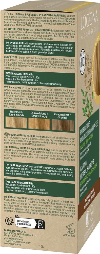 Pflegende Pflanzen-Haarfarbe Pulver 02 Kupferblond 100 g