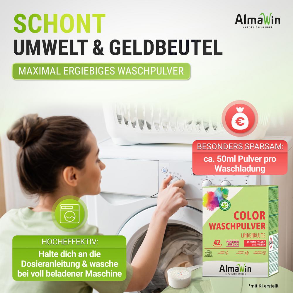 COLOR Waschpulver Lindenblüte 64 Waschgänge 2 kg