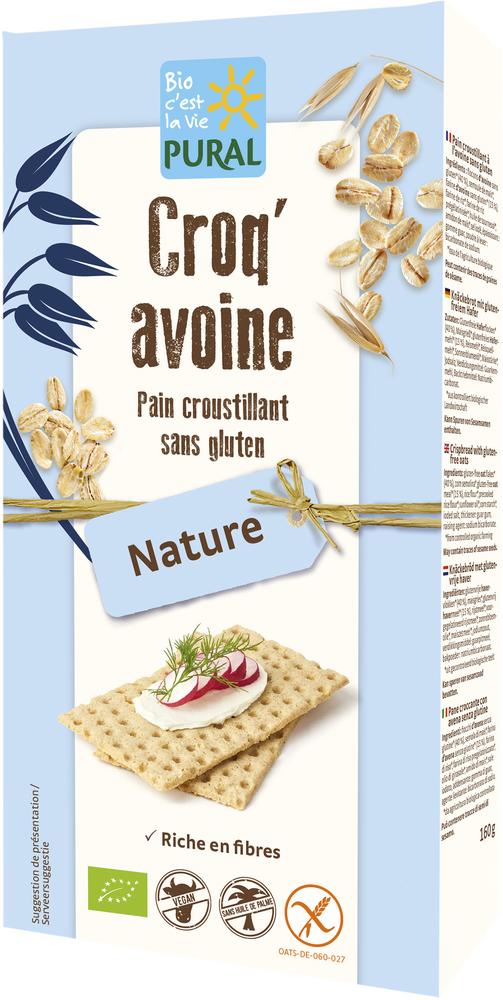 Croq'Hafer Natur glutenfreies Knäckebrot 160 g