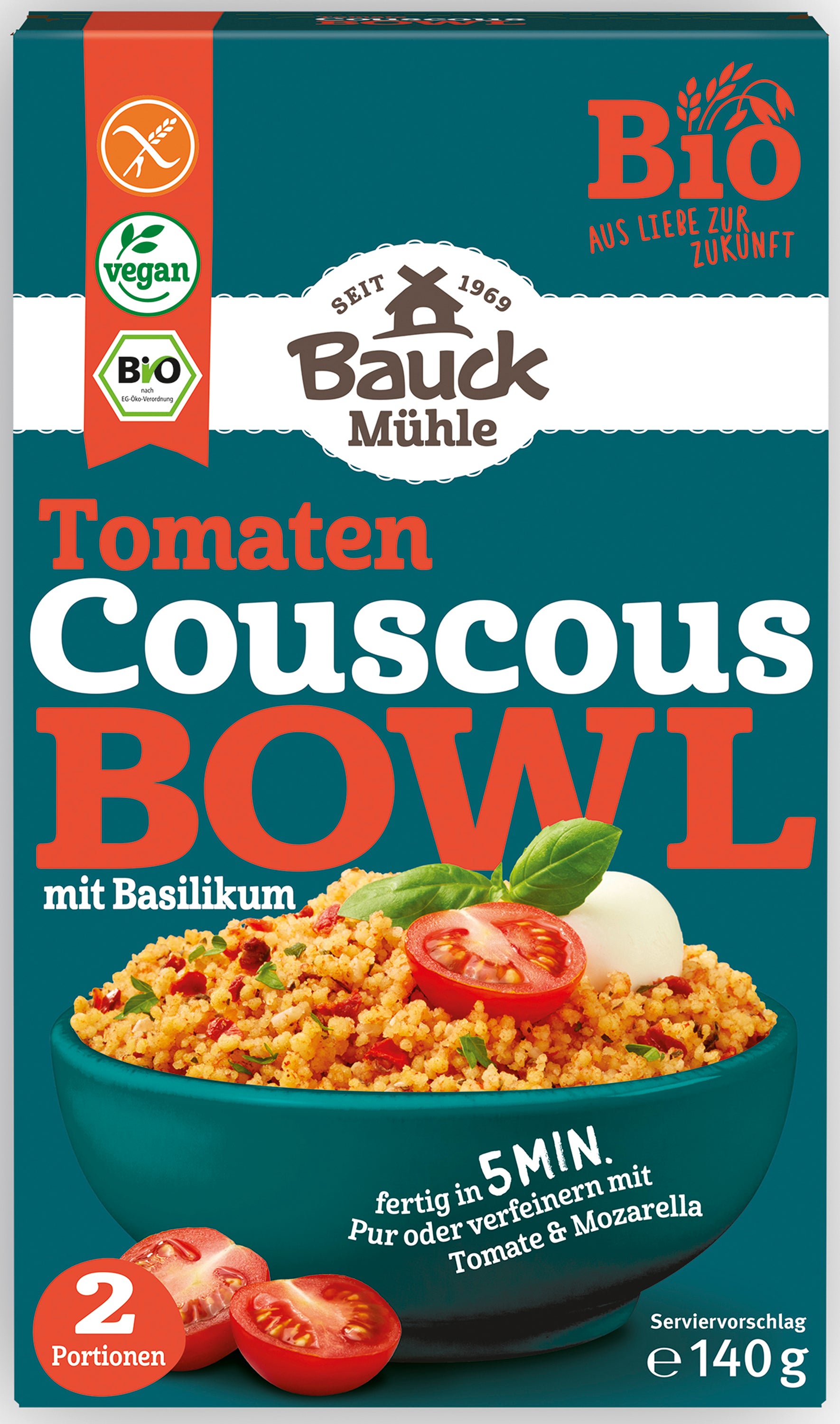 Couscous Bowl Tomate mit Basilikum glutenfrei 140 g