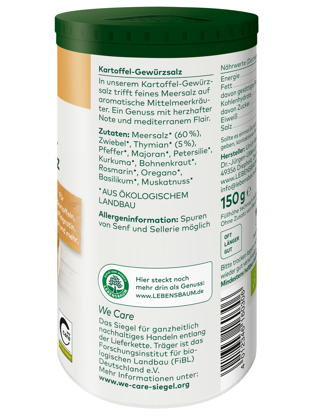 Gemüse-Kartoffel-Gewürzsalz 150 g