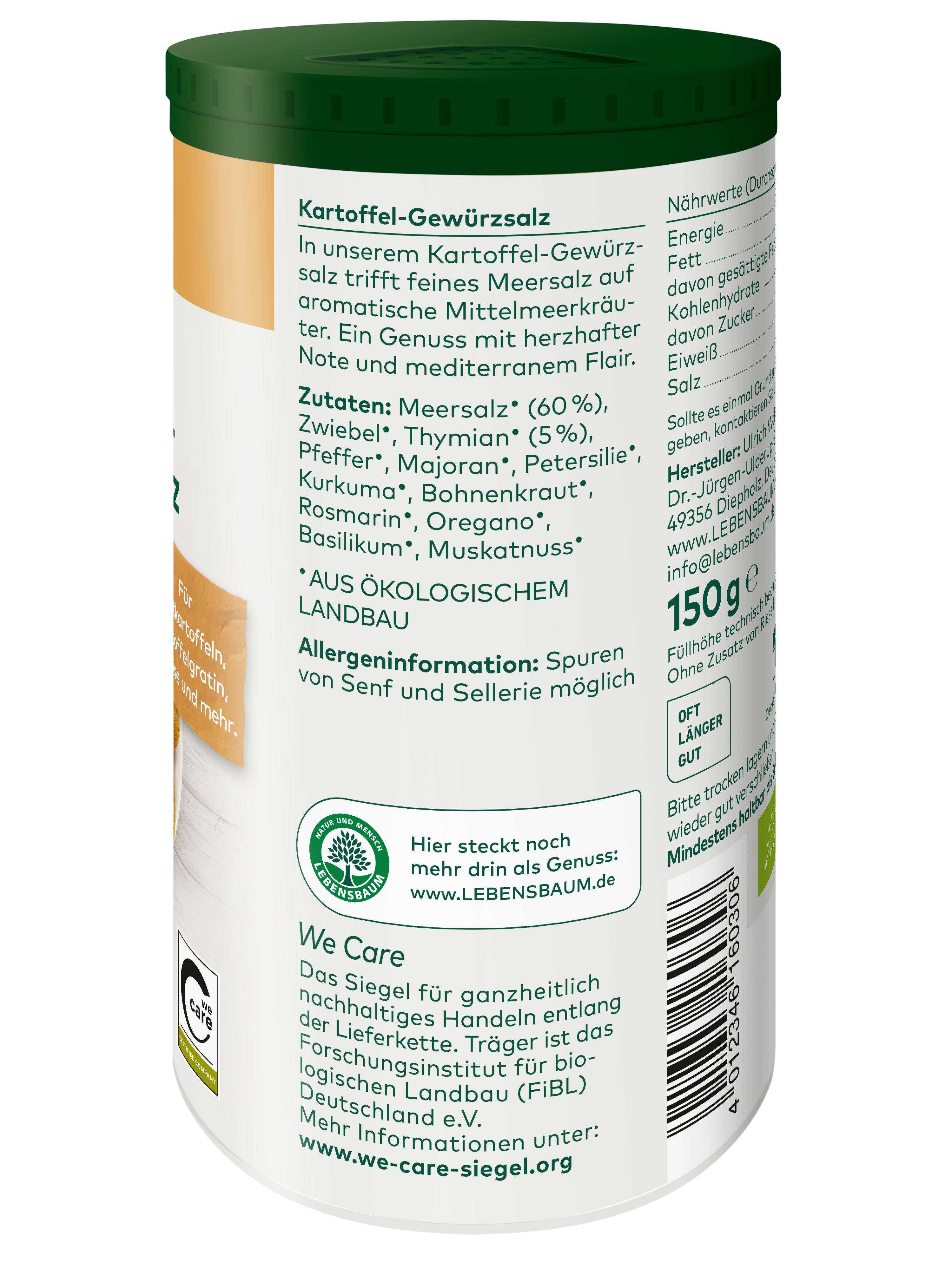 Gemüse-Kartoffel-Gewürzsalz 150 g