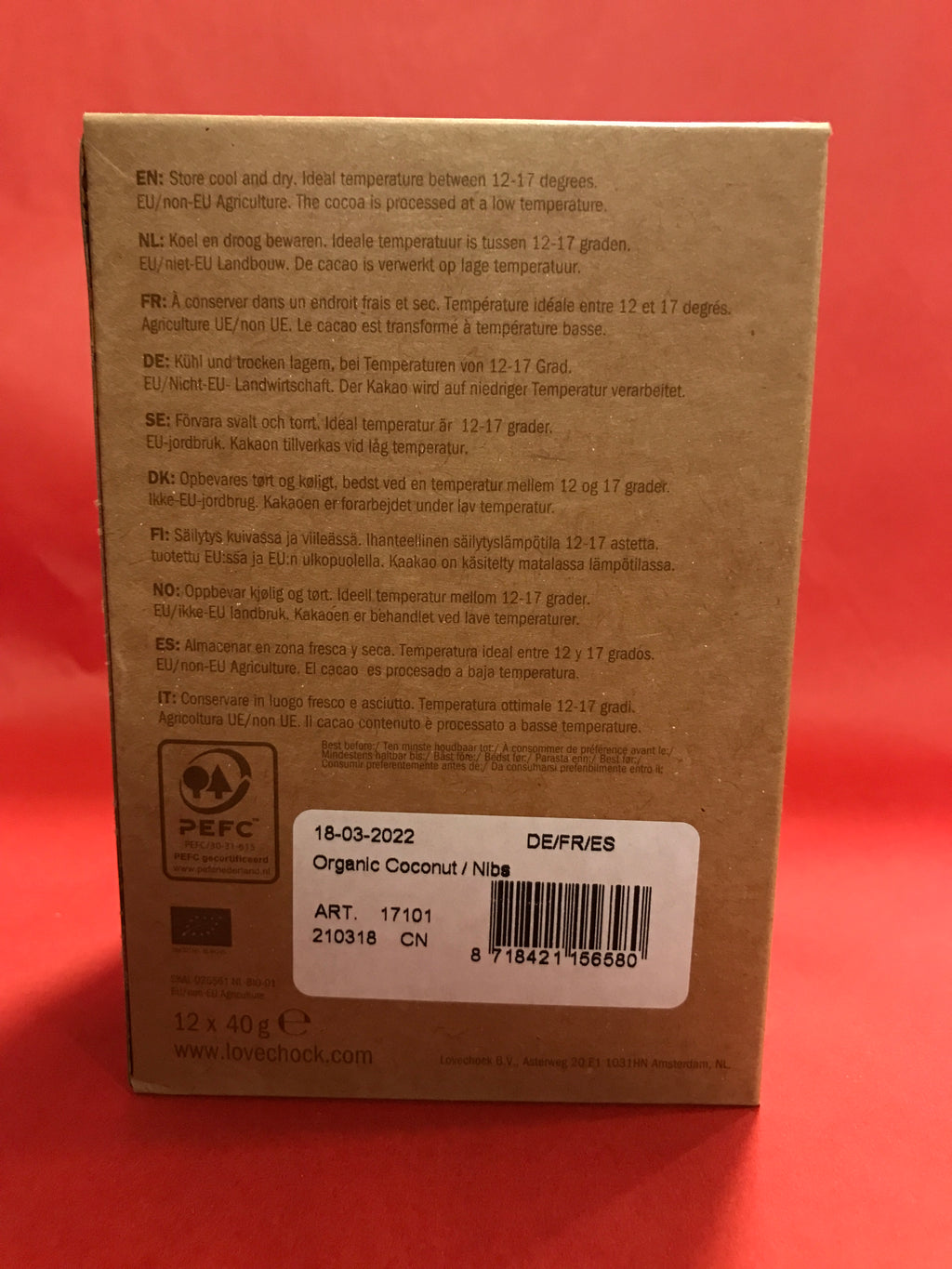 Lovechock MILD Kokos-Kakaonibs 40 g