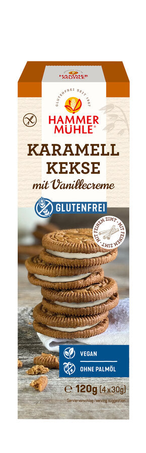 Karamellkekse mit 26% Vanillecreme 120 g
