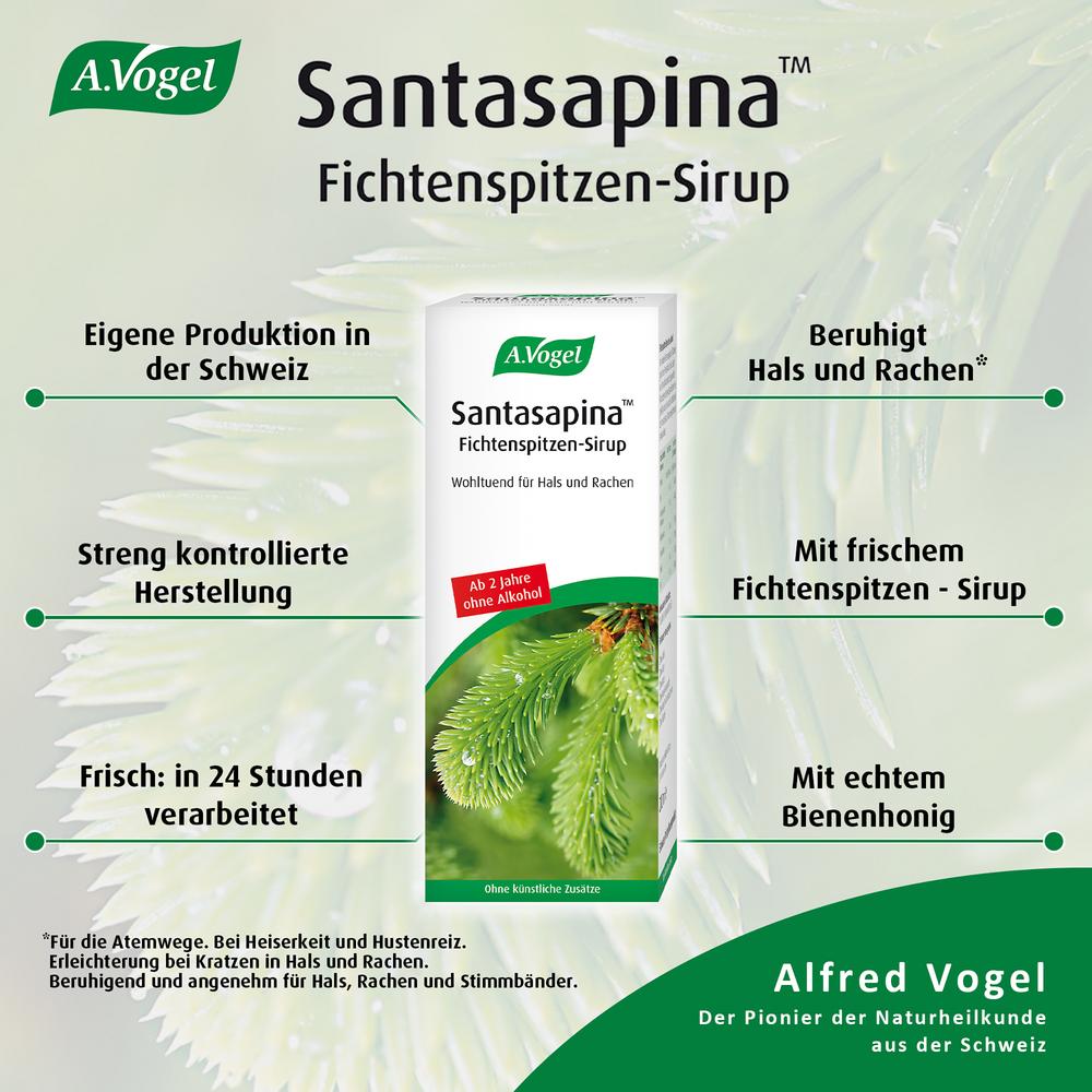 Santasapina Fichtenspitzen-Sirup ohne Alkohol 200 ml