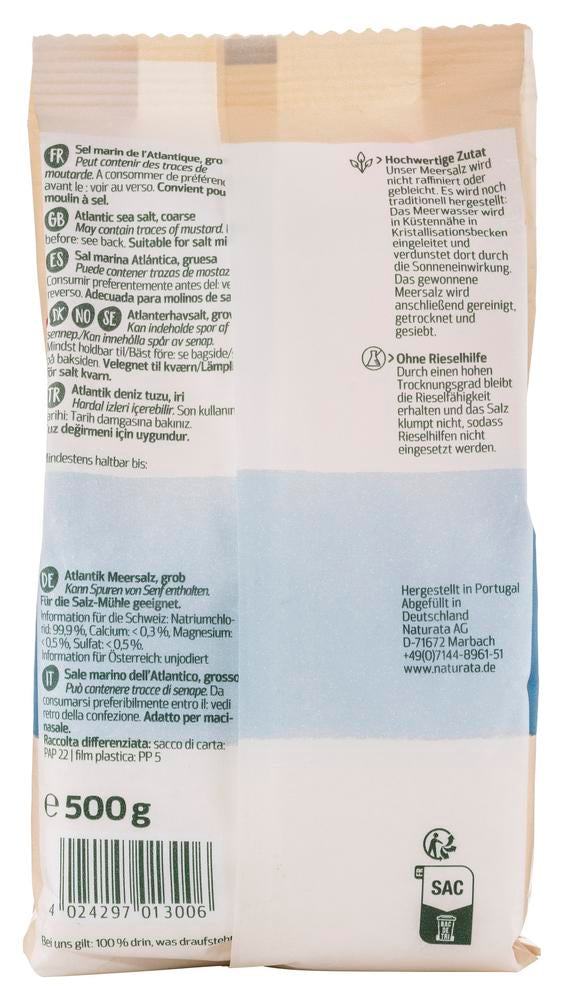 Atlantik-Meersalz  grob für die Mühle 500 g