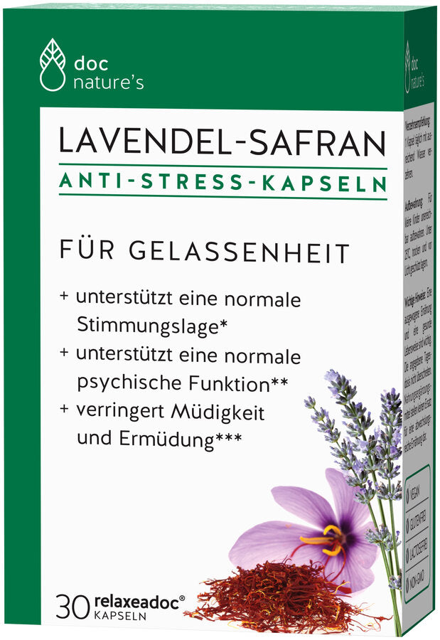 relaxeadoc Lavendel-Safran Anti-Stress Kapseln 30 Stk