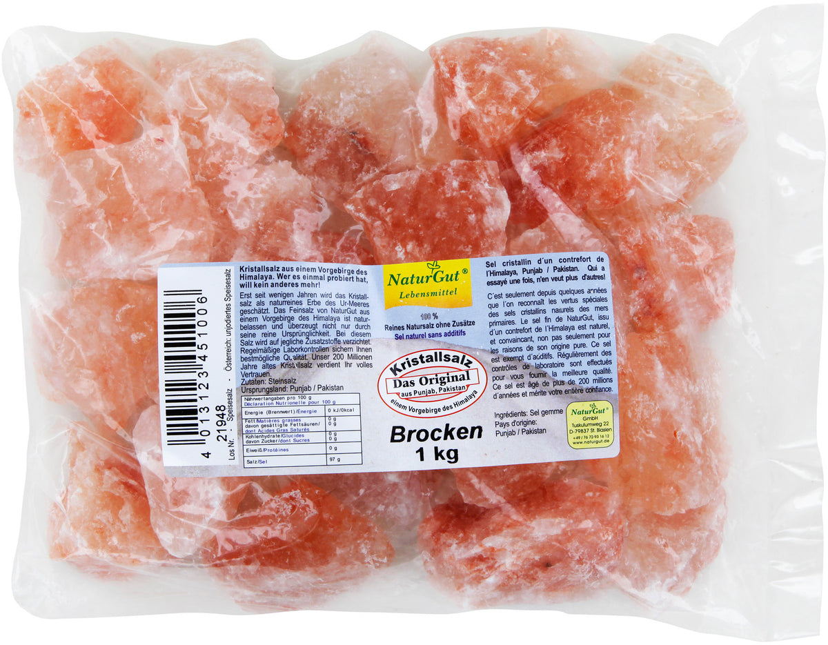 Himalaya-Salz Brocken im Beutel 1 kg