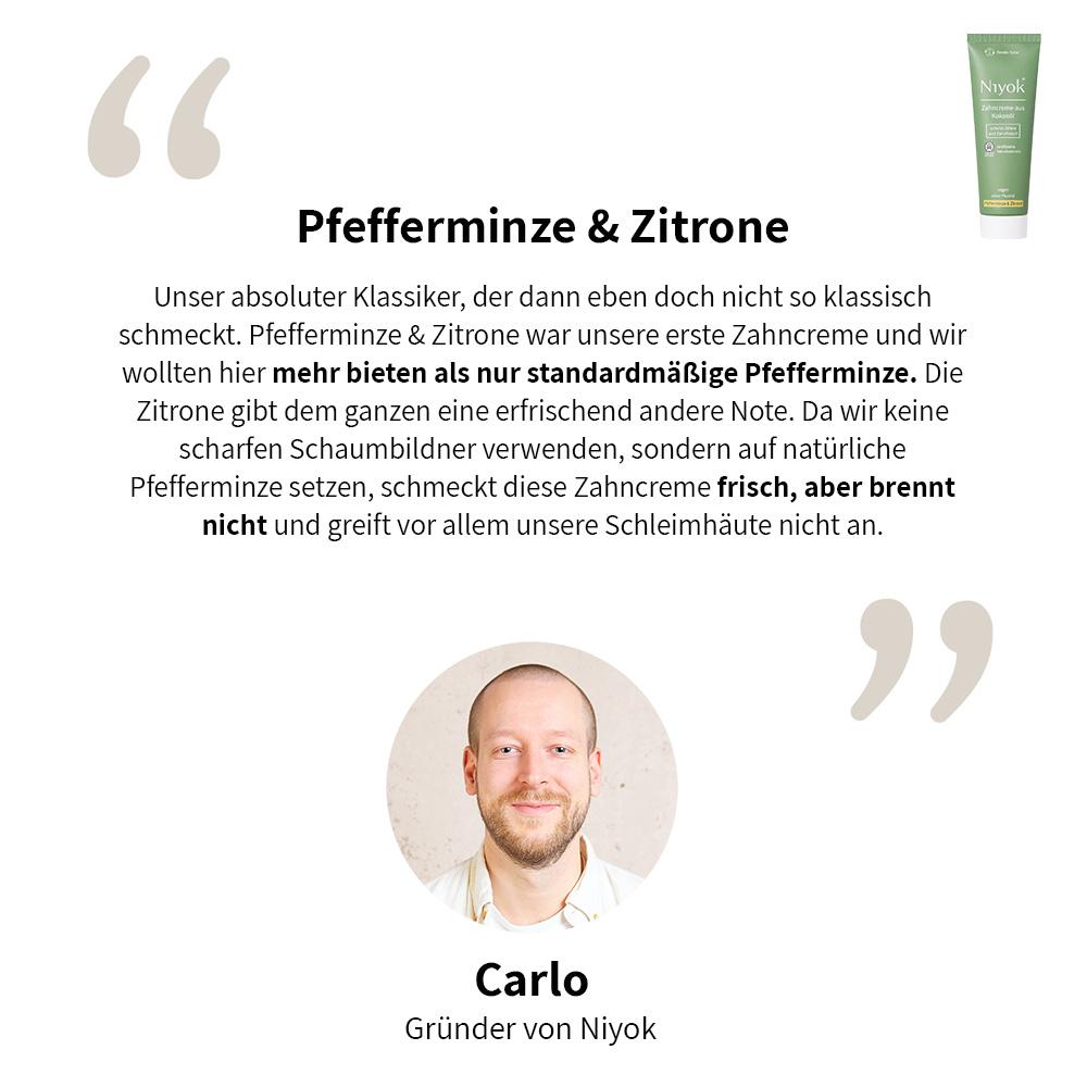 Zahncreme aus Bio-Kokosöl Pfefferminze & Zitrone 75 ml