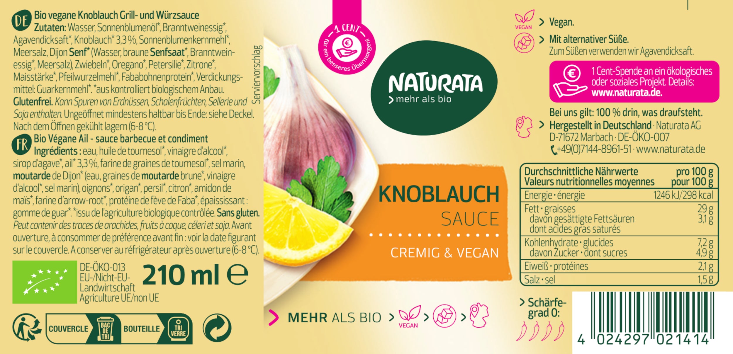 Knoblauch Sauce 210 ml