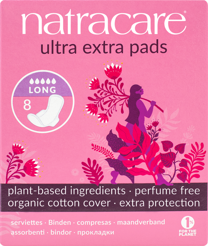 Damenbinden ultra extra pads long mit Flügeln 8 Stk