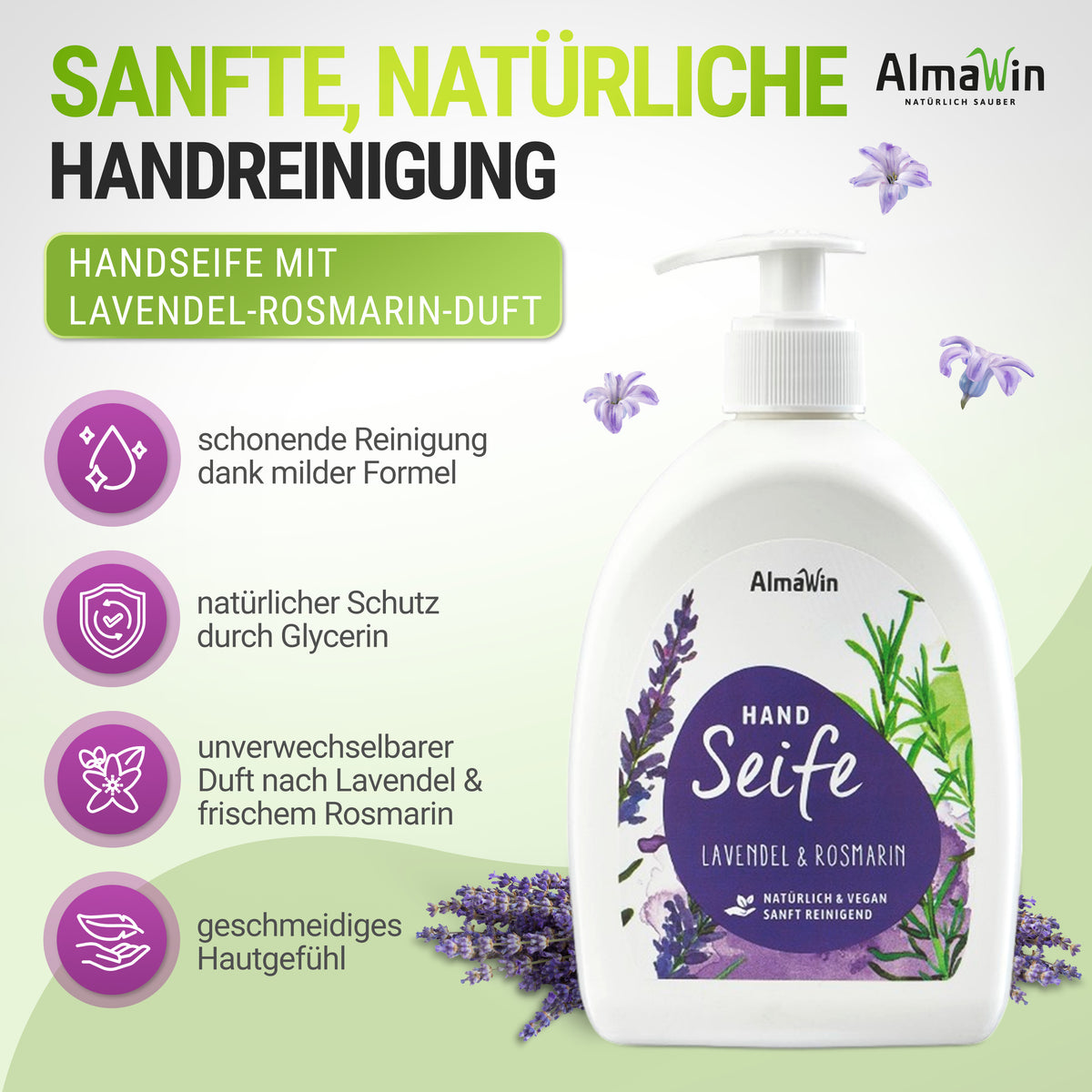 Flüssigseife Lavendel & Rosmarin 500 ml