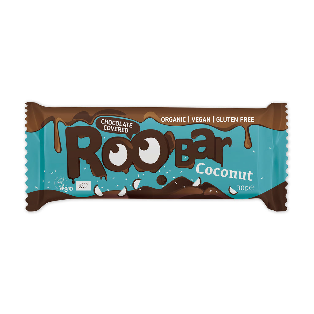 Roobar-Riegel Kokosnuss mit Schokoladenüberzug 30 g
