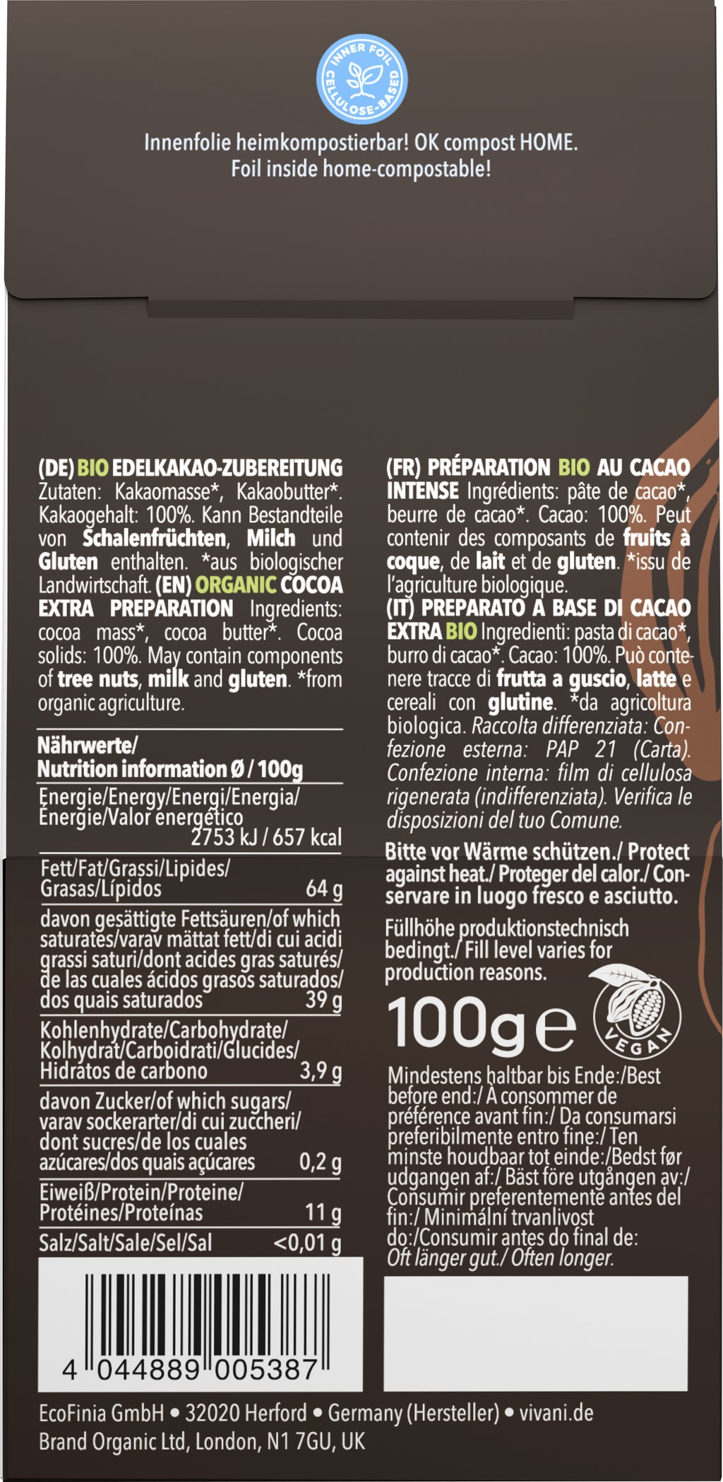 Choc Drops 100% Cacao 100 g