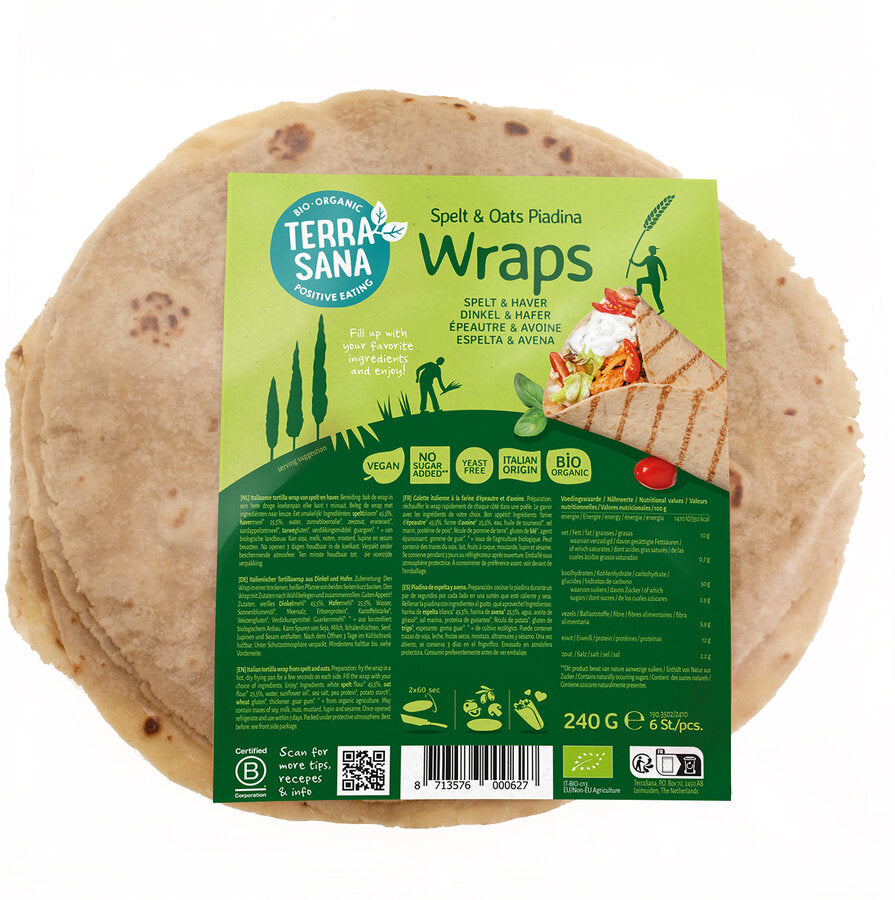 Wrap Piadina Dinkelmehl und Hafer 240 g