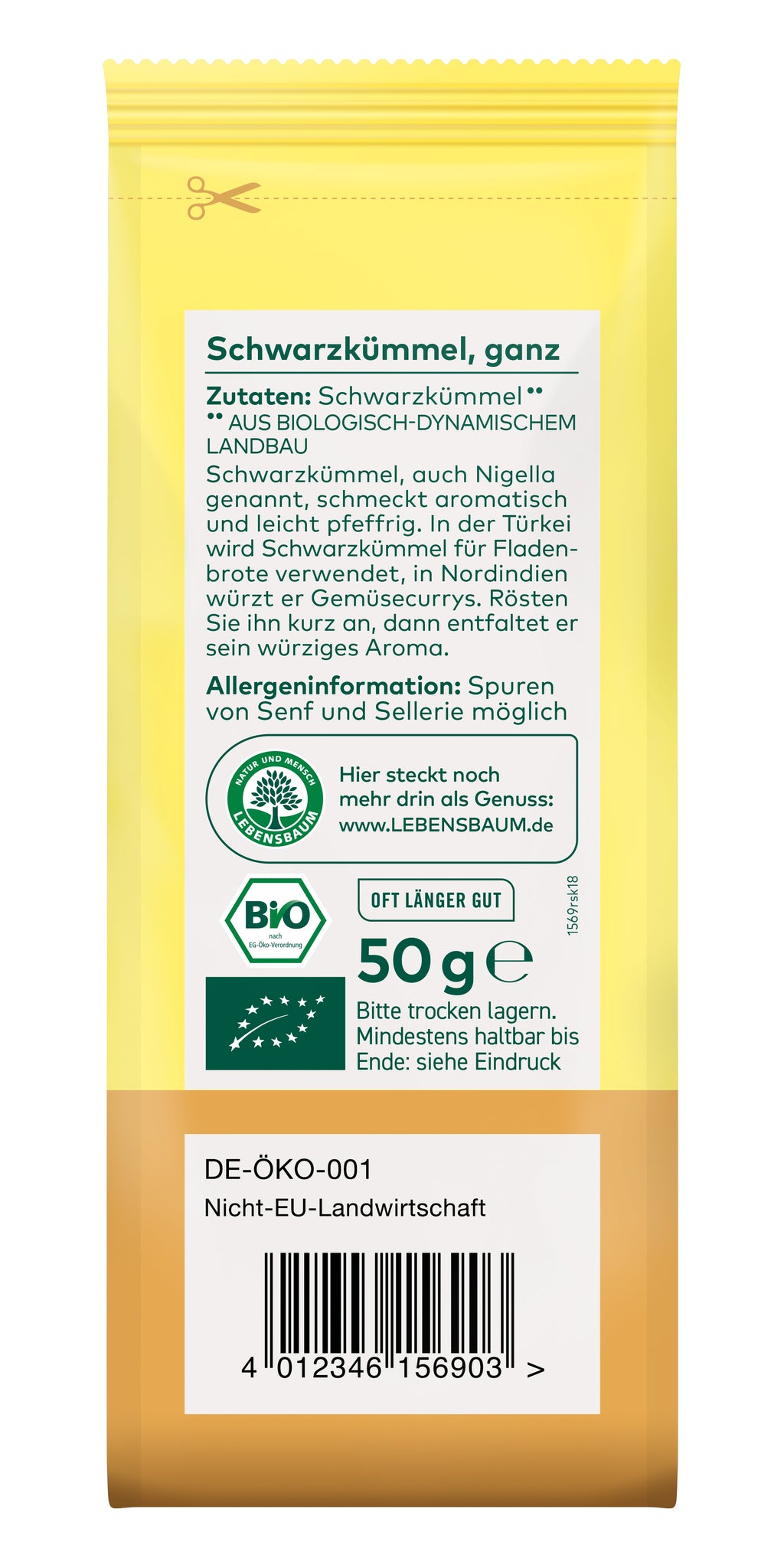 Schwarzkümmel  ganz  demeter 50 g