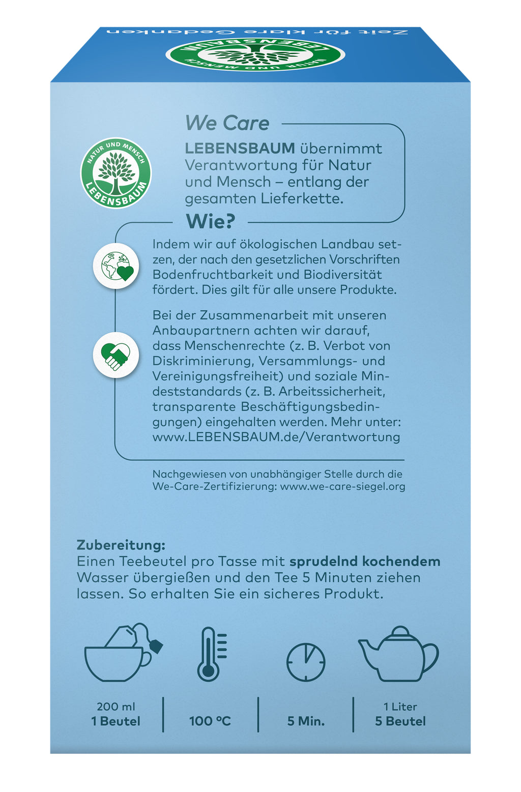Zeit für klare Gedanken Kräuter-Grüntee-Mischung 40 g